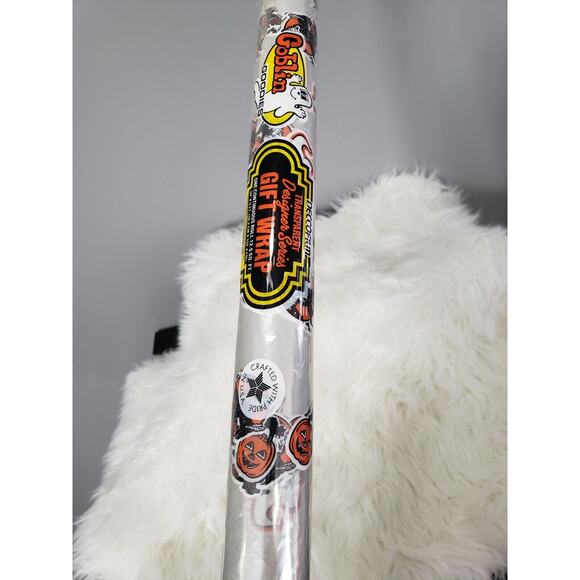 VINTAGE TRANSLUCENT Halloween Ghost Witch Wrapping Paper Gift Wrap Party Retro - Picture 1 of 10